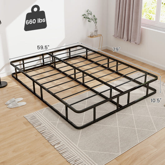 Queen Size Bed Frame with Metal Slat Support W2B