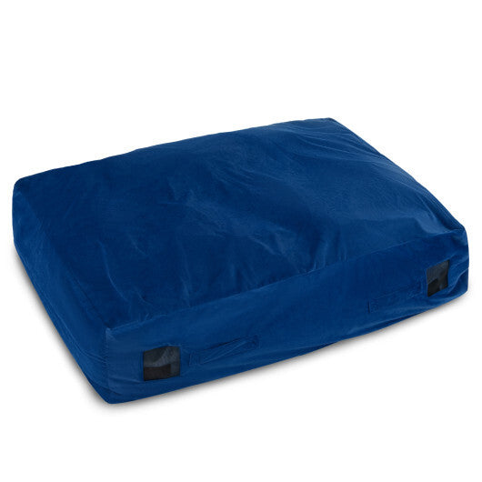 47 x 35.5 Inch Crash Pad Sensory Mat with Foam Blocks and Washable Cover-Blue W2B