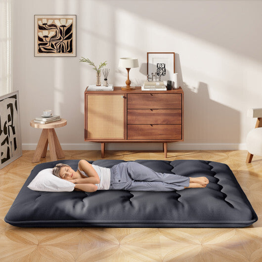 Futon Mattress with Washable Cover and Foldable Mat-Full Size W2B