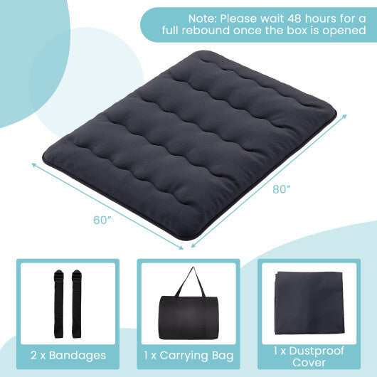 Futon Mattress with Washable Cover and Foldable Mat-Full Size W2B