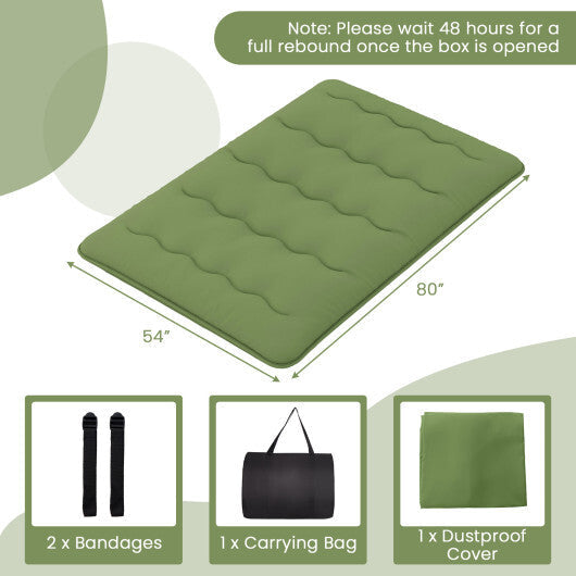 Floor Mattress with Washable Cover and Carry Bag-Full Size W2B