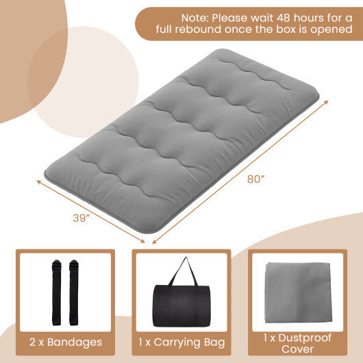 Futon Mattress with Washable Cover and Carry Bag-Full Size W2B