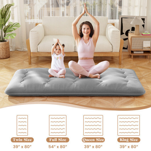 Futon Mattress with Washable Cover and Carry Bag-Full Size W2B