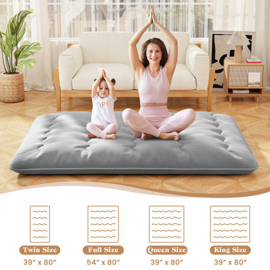 Futon Mattress with Washable Cover and Carry Bag-Full Size W2B