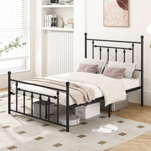 Full/Queen/Twin Size Heavy-duty Metal Bed Frame with Headboard-Twin Size W2B