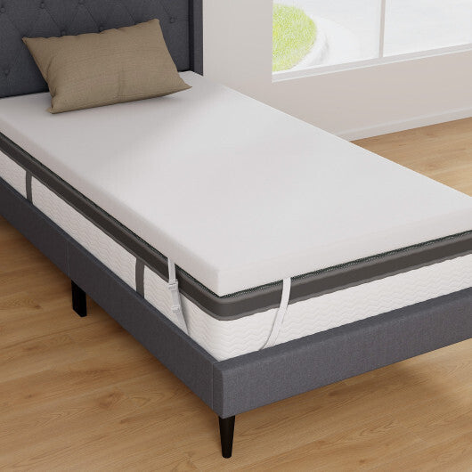 3 Inch Gel-Infused Memory Foam Mattress Topper with Removable Cover-King Size W2B