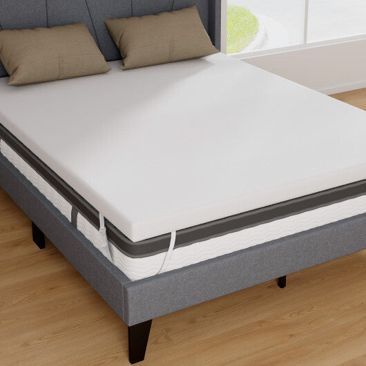 3 Inch Gel-Infused Memory Foam Mattress Topper with Removable Cover-King Size W2B