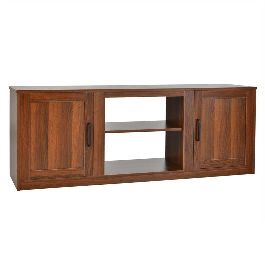 58 Inch TV Stand with 1500W Faux Fireplace for TVs up to 65 Inch-Natural W2B