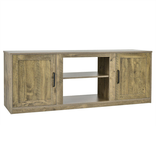 58 Inch TV Stand with 1500W Faux Fireplace for TVs up to 65 Inch-Natural W2B
