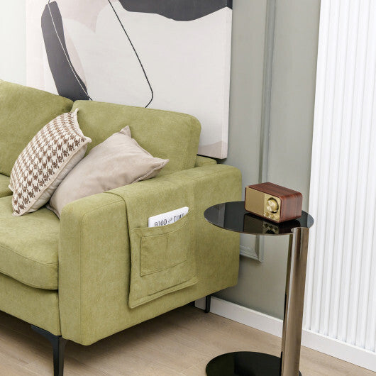 1/2/3/4-Seat Convertible Sectional Sofa with Reversible Ottoman-3-Seat