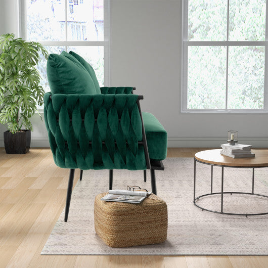 Modern Loveseat Sofa Upholstered Dutch Velvet Sofa Couch-Gray