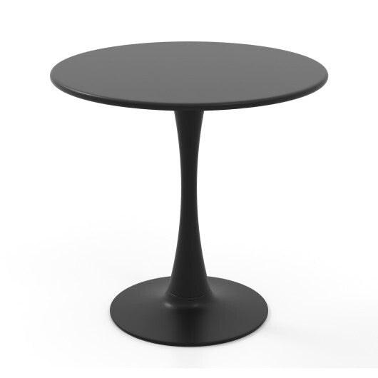 31.5 Inch Round Dining Table with Anti-Slip PP Ring-Black W2B