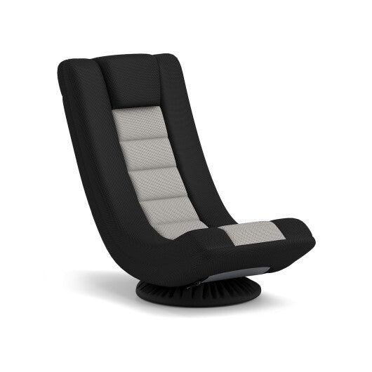 360 Swivel Gaming Chair with 4 Adjustable Position-Black and Gray