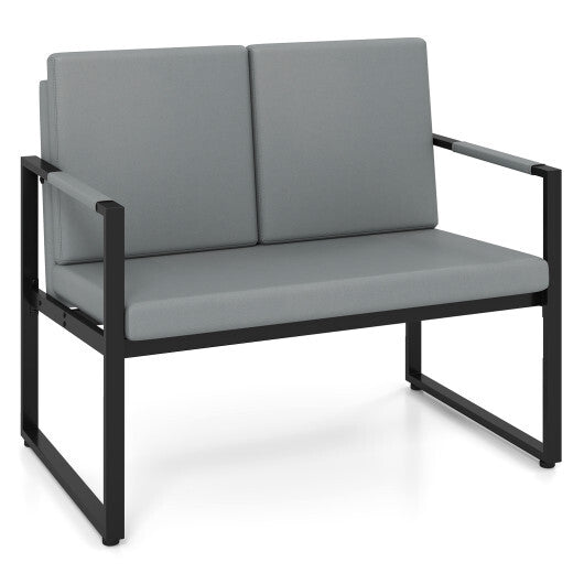 Modern Loveseat Sofa 2 Seater Small Couch-Brown W2B
