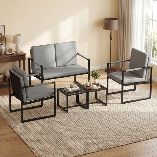 Modern Loveseat Sofa 2 Seater Small Couch-Brown W2B