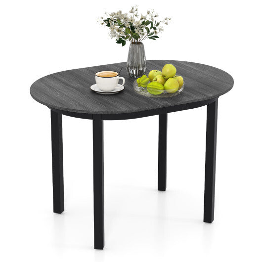 43 Inch Wooden Dining Table with Rubber Wood Legs for 2-4 People-Black W2B