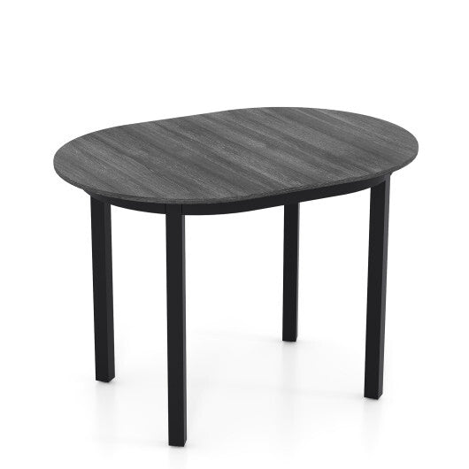 43 Inch Wooden Dining Table with Rubber Wood Legs for 2-4 People-Black W2B