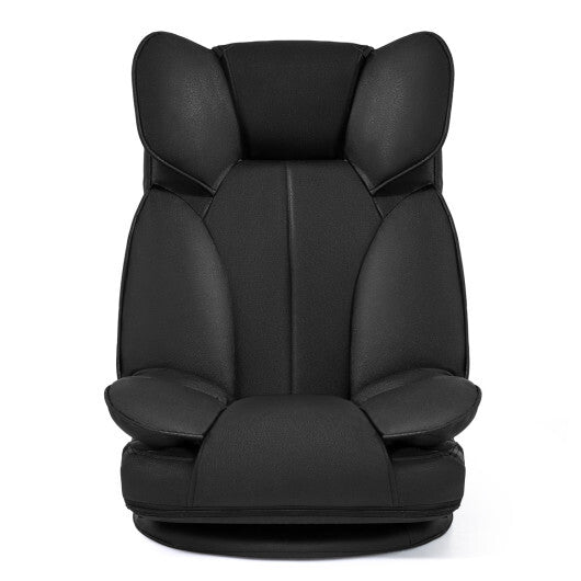 360 Degree Swivel Floor Gaming Chair with 6-Position Adjustable Backrest and Sponge Filling-Gray W2B