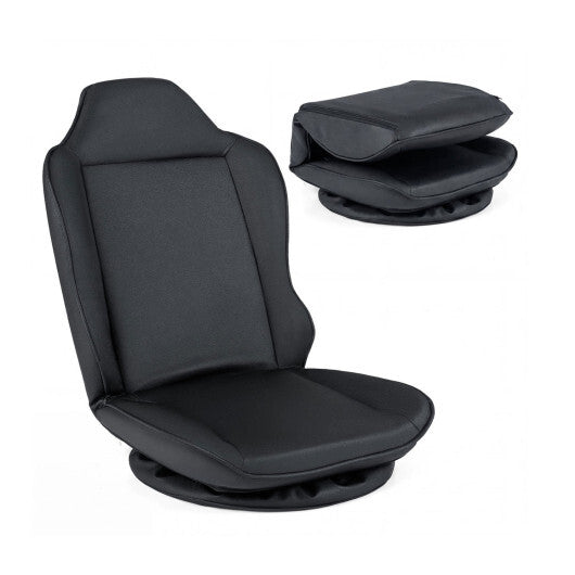 360 Swivel Floor Gaming Chair with 5-Level Adjustable Backrest-Black W2B