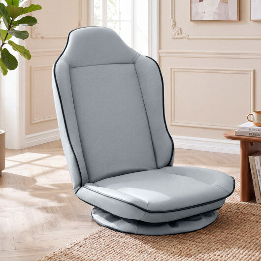 360 Swivel Floor Gaming Chair with 5-Level Adjustable Backrest-Black W2B