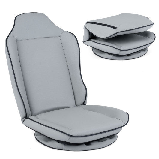 360 Swivel Floor Gaming Chair with 5-Level Adjustable Backrest-Black W2B