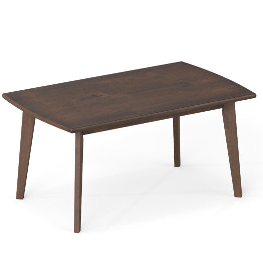 Solid Wood Modern Coffee Table with Tapered Legs-Walnut W2B
