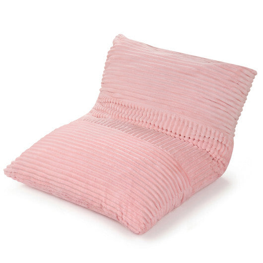 3-in-1 Large Bean Bag Chair with Comfy Corduroy Fabric-Gray W2B