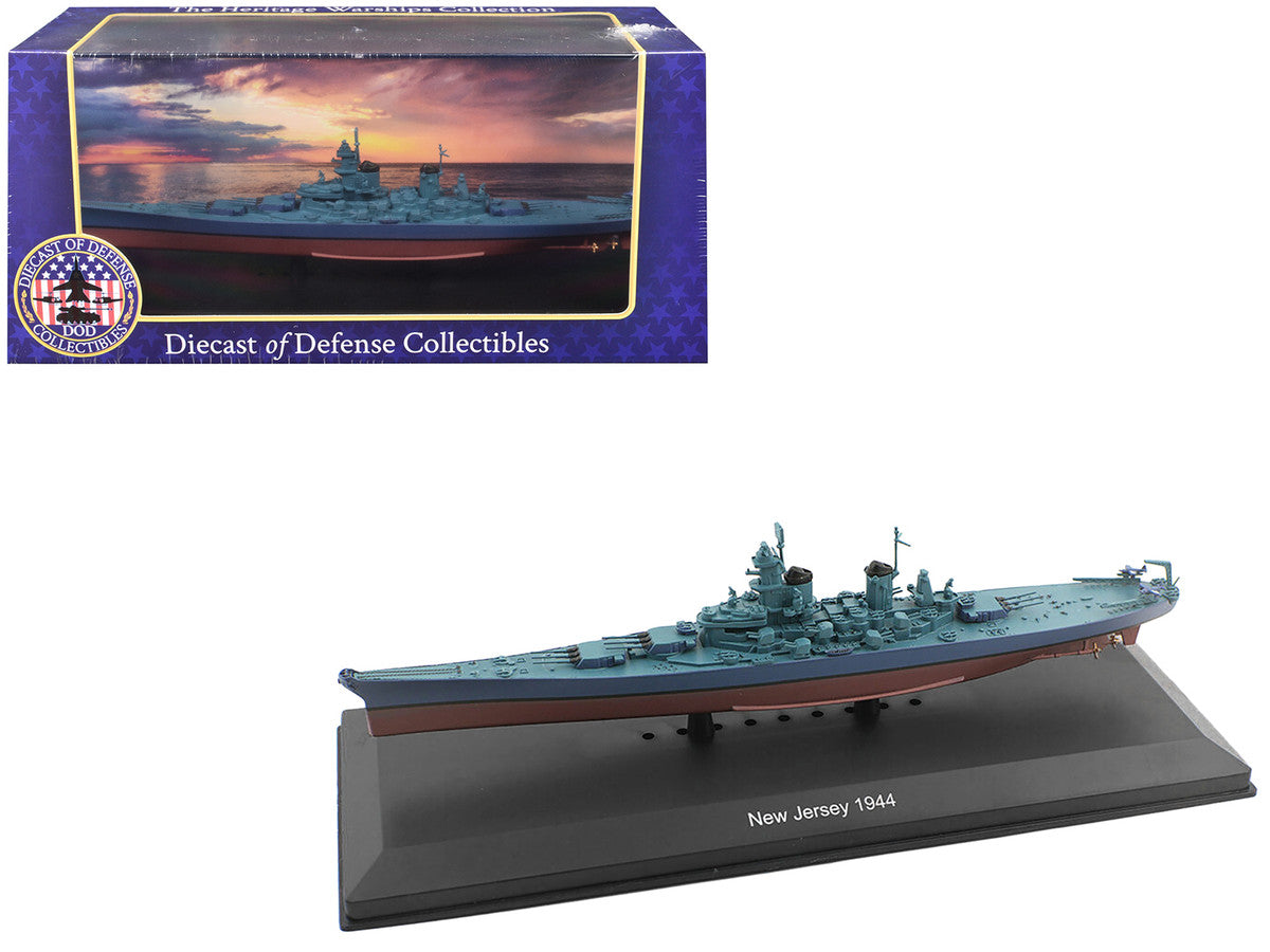USS New Jersey (BB-62) Battleship (1944) 1/1100 Diecast Model by Diecast of Defense Diecast of Defence Collectibles