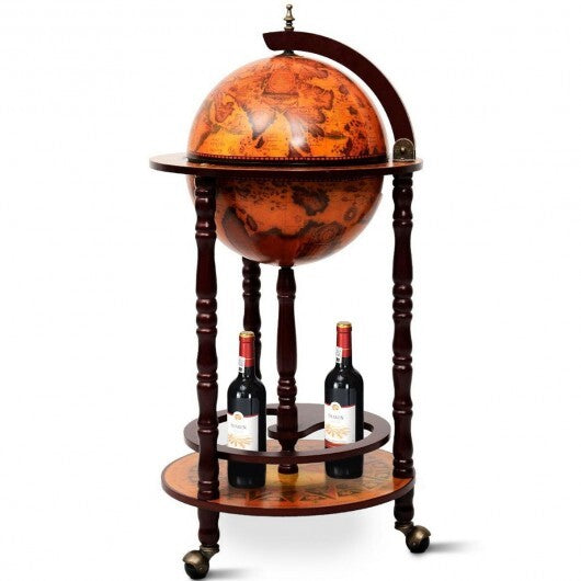 16th Century Wood Globe Wine Bar Stand W2B