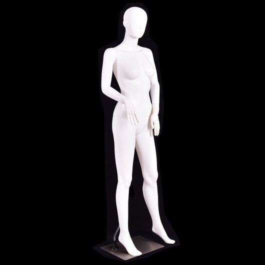5.8 ft Plastic Female Mannequin Adjustable Detachable Manikin with Metal Stand W2B