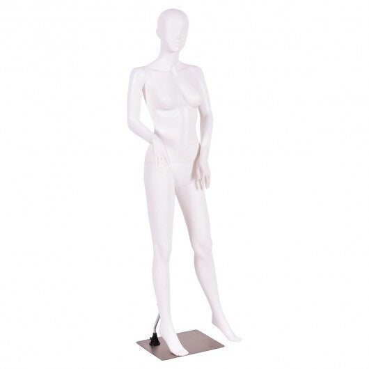 5.8 ft Plastic Female Mannequin Adjustable Detachable Manikin with Metal Stand W2B