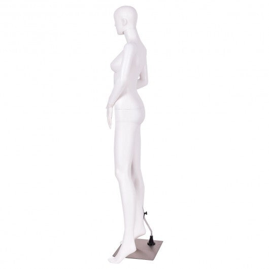 5.8 ft Plastic Female Mannequin Adjustable Detachable Manikin with Metal Stand W2B