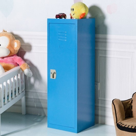 48 Inch Kid Safe Storage Children Single Tier Metal Locker-Blue