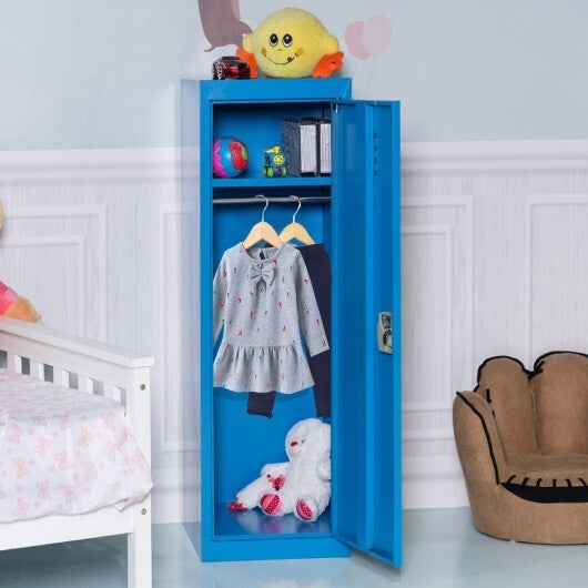 48 Inch Kid Safe Storage Children Single Tier Metal Locker-Blue