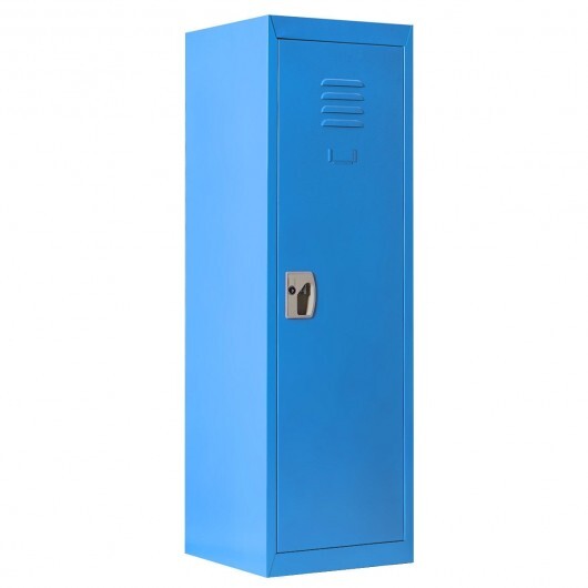 48 Inch Kid Safe Storage Children Single Tier Metal Locker-Blue