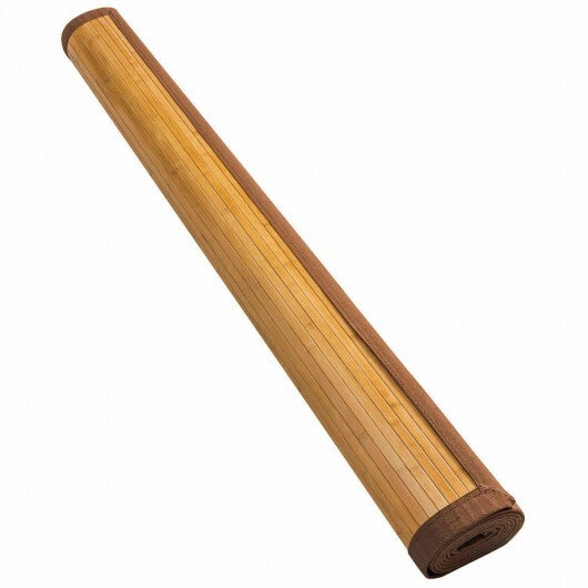 5 x 8 Feet Bamboo Floor Mat with Anti-Slip Backing for Living Room Bedroom