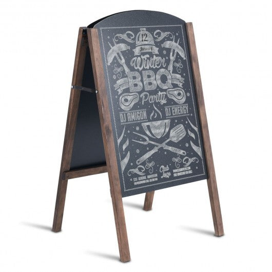 31.5 Inch Wood A-Frame Sidewalk Signage Chalkboard W2B