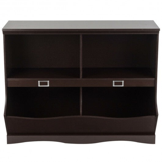 Kids Storage Unit Baby Toy Organizer Children Bookshelf Bookcase-White