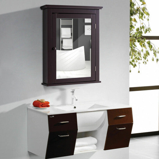 Bathroom Wall Mounted Storage Mirror Medicine Cabinet W2B