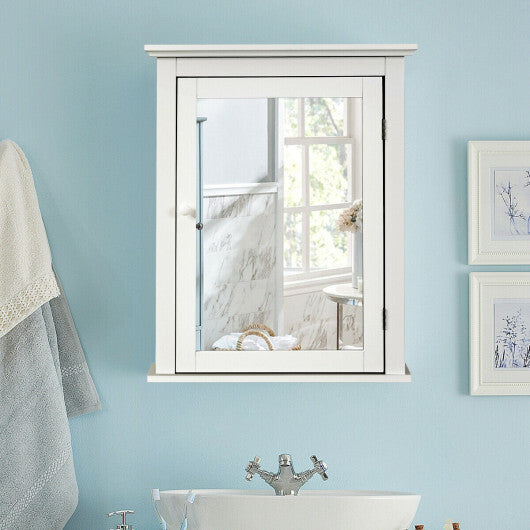 Bathroom Wall Mounted Storage Mirror Medicine Cabinet W2B