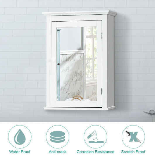 Bathroom Wall Mounted Storage Mirror Medicine Cabinet W2B