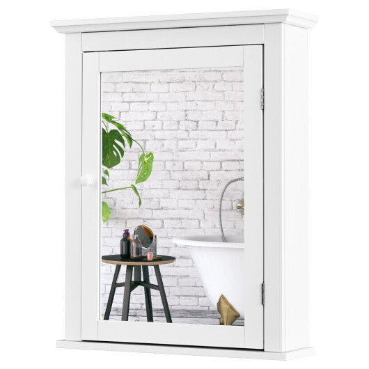 Bathroom Wall Mounted Storage Mirror Medicine Cabinet W2B