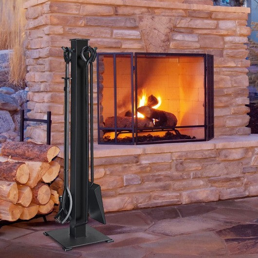 5 Pieces Fireplace Iron Fire Place Tool Set W2B