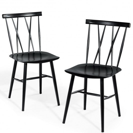 Set of 2 Modern Dining Chairs with Backrest W2B
