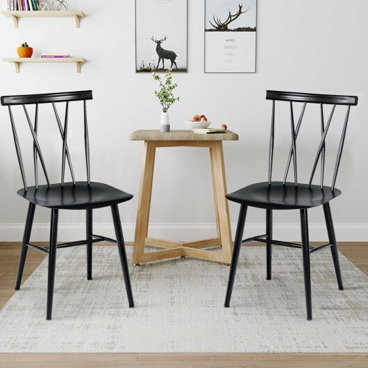 Set of 2 Modern Dining Chairs with Backrest W2B