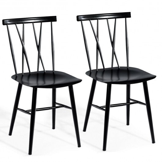 Set of 2 Modern Dining Chairs with Backrest W2B