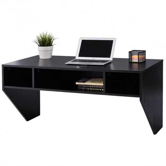 Wall Mounted Floating Computer Table Desk Storage Shelf-White