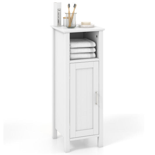 Bathroom Storage Organizer with 2-Tier Cabinet-Gray W2B