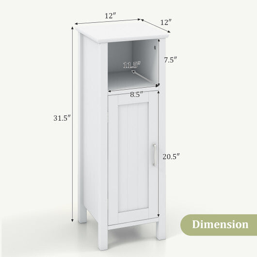 Bathroom Storage Organizer with 2-Tier Cabinet-Gray W2B