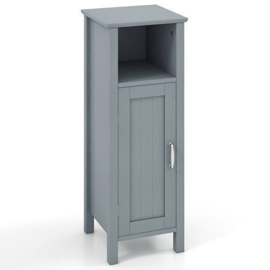 Bathroom Storage Organizer with 2-Tier Cabinet-Gray W2B